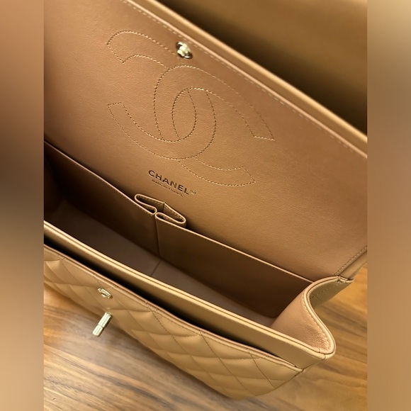 Chanel Large Classic Handbag Beige - Picture 11 of 16